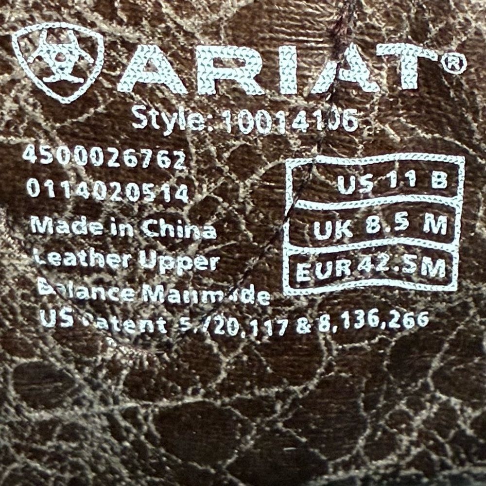 Ariat Meadow Western Ankle Boots Womens 11B Brown Leather Aztec Ankle Boots EUC - Picture 14 of 15